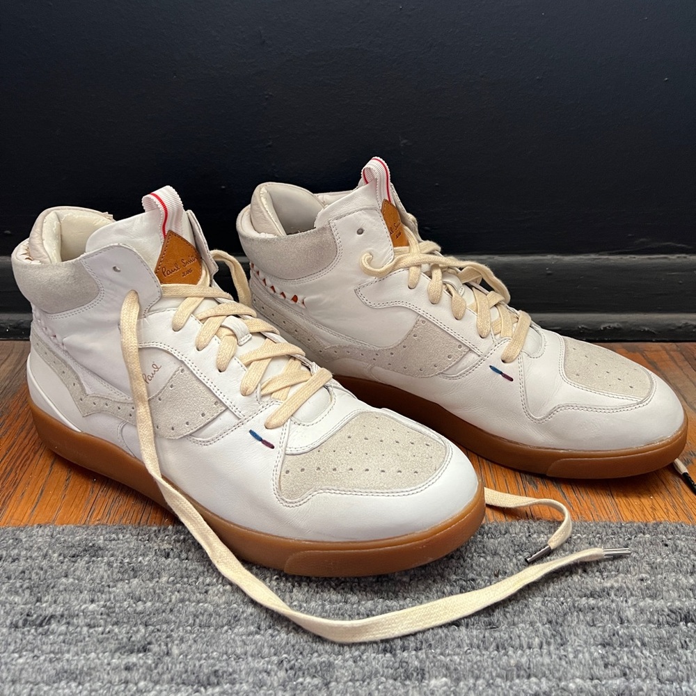 Paul Smith Men's White High-Top Sneakers
